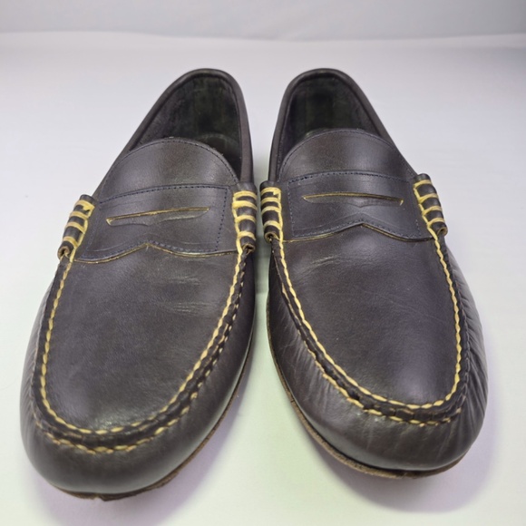 Allen Edmonds Daytona Mens 13B Daytona Gray Leather Driving Penny Loafer 50431 - Picture 3 of 14